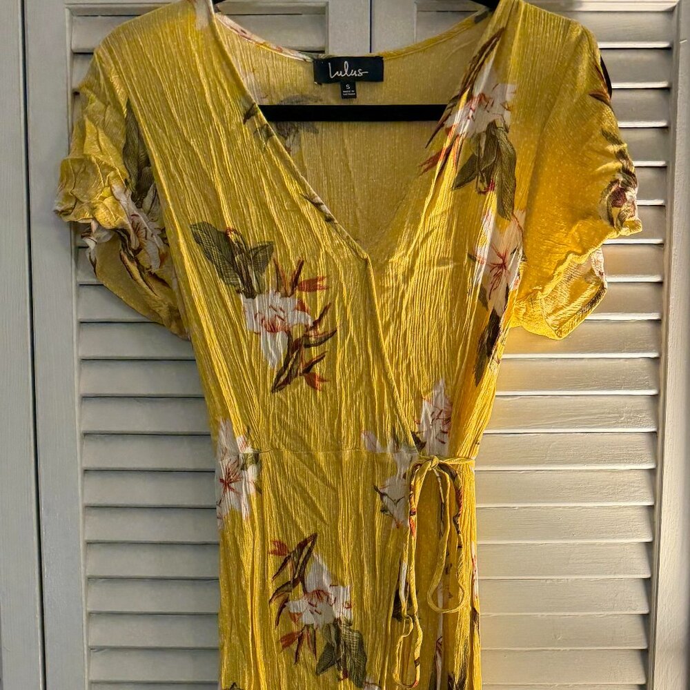 Lulus Floral Wrap Maxi Dress Size S